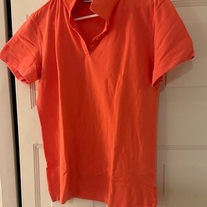 Karen Scott Women's Orange Polo Shirt